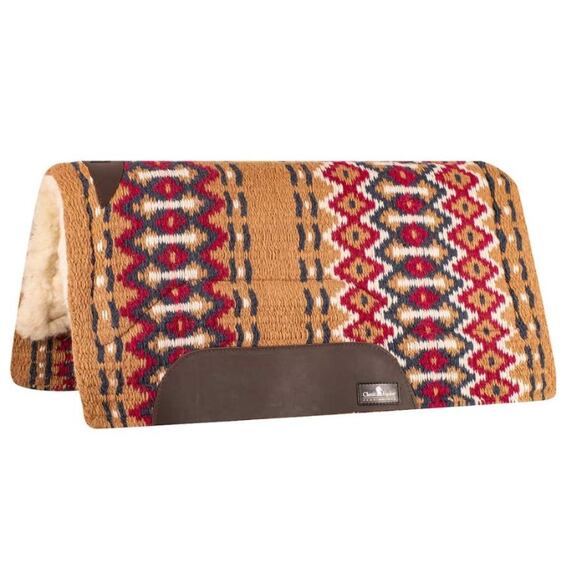 Westernová deka pod sedlo Classic Equine SensorFlex Wool 32x34, sv.hnědá