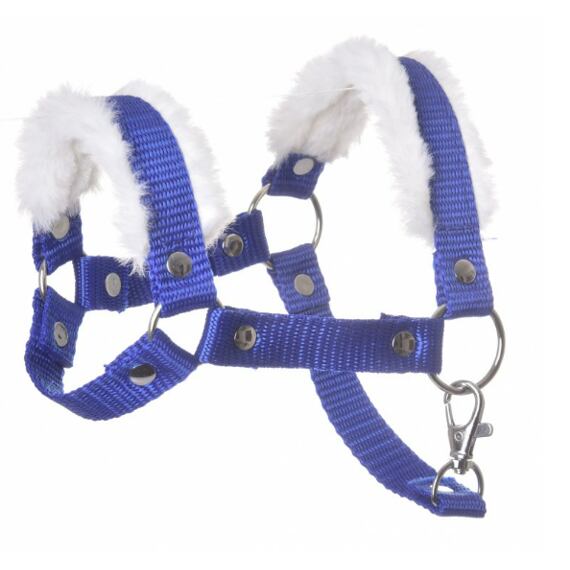 Ohlávka pro hobby horse LarDen s beránkem, modrá, vel. S