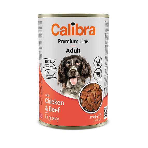 Calibra Dog Premium konzerva Beef & Chicken 1240g