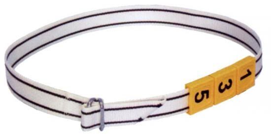 Krční řemen s kovovou sponou bílý - 120 cm