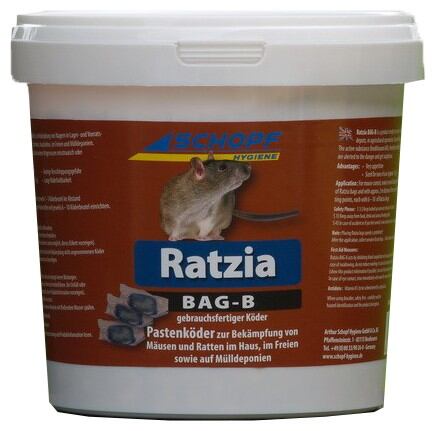 Deratizační nástraha Ratzia BAG-B ve formě pasty, 3 kg