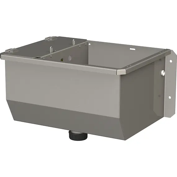 Nerezový napajecí žlab, 35 l, výpust 2", s plovákovým ventilem