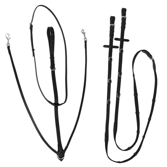 Otěže Covalliero Thiedemann, černá, vel. Full