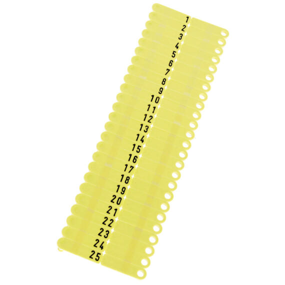 Ušní známky Twintag s popisem 50 ks, žluté