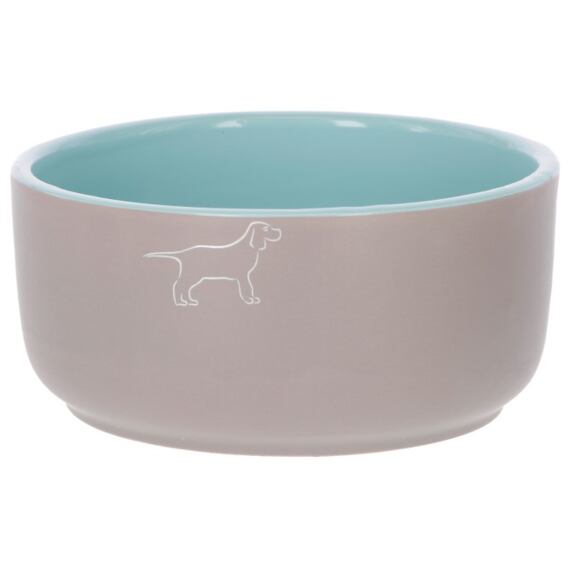 Miska na krmivo pro psy Spirit keramická, šedo-modrá