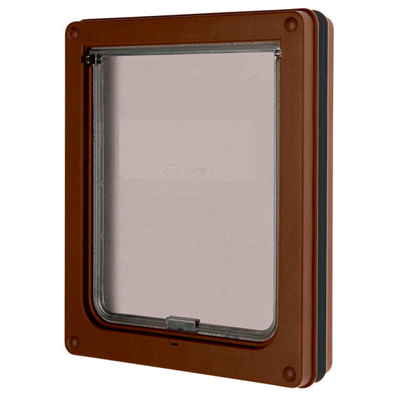 Dvířka pro psy Dog Mate dvoucestné, 290 x 350 mm, hnědé