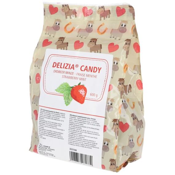 Pochoutka pro koně Delizia® jahoda/máta 600g