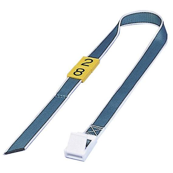 Obojek na krk pro číselné označení zeleno/bílý 120cm s plastovým uzávěrem