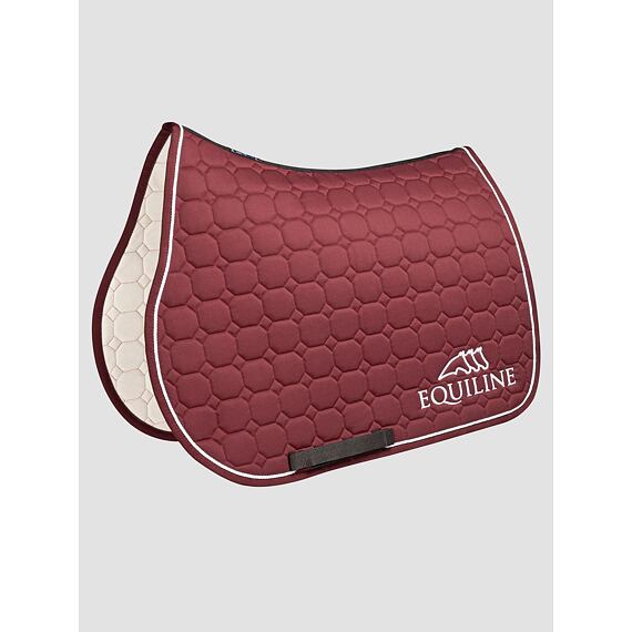Podsedlová dečka EQUILINE Octagon Outline, všestranná, vínová