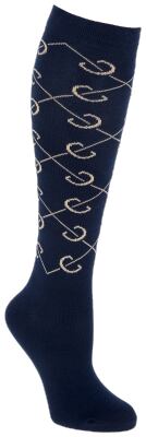 Podkolenky Check Covalliero S/S 2023, tmavě modrá, vel. 34-36