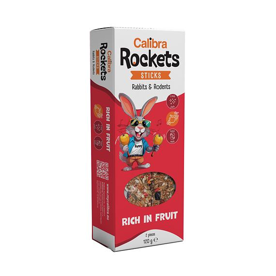 Calibra Rockets Sticks Rabbits & Rodents - Rich in Fruit 120 g