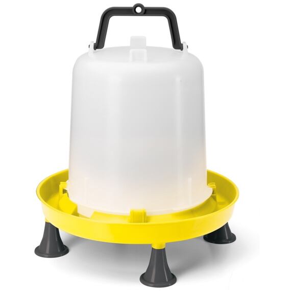 Napáječka plastová s rukojetí 10 l s nožkami. žlutá