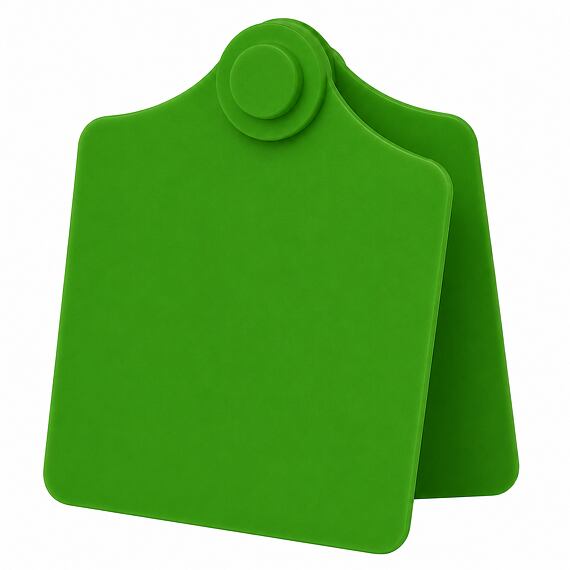 Ušní známky Primaflex bez popisu, zelená, vel. 2, 25 ks/bal