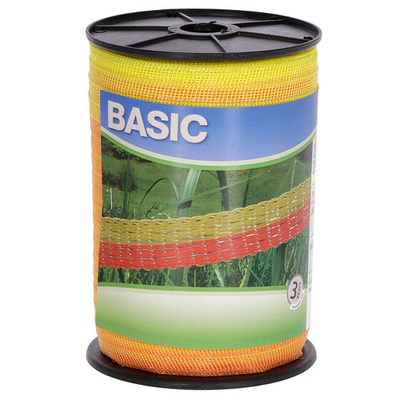 Ohradníková páska BASIC 20mm 200m žlutá/oranžová