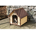Bouda pro psy 4-Seasons, 100 x 83 x 94 cm, béžovo/hnědá