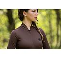 Dámské funkční tričko Covalliero S/S 2024, hnědá