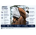 Maska proti hmyzu HORSEWARE Amigo, stříbrná/tmavě šedá