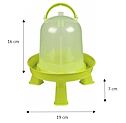 Klobouková bajonetová napáječka pro drůbež s nožkami 1,5l