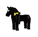 Plyšový koník EQUESTRO, černý