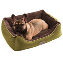 Pelíšek pro psy Samuel, hnědo/zelený