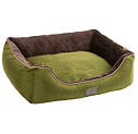 Pelíšek pro psy Samuel, hnědo/zelený