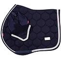 Podsedlová dečka + čabraka na uši KENTAUR JQ s kamínky, modrá, vel. Pony